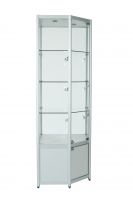 Aluminium Corner Glass Display Cabinet With Storage