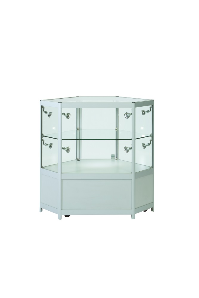 Aluminium Corner Counter Cabinet With Large Storage Area