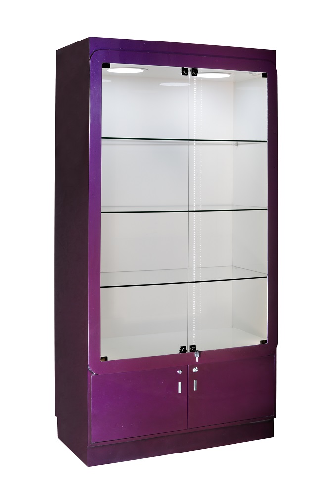 HIGH GLOSS Prestige Display Cabinet with Cupboard