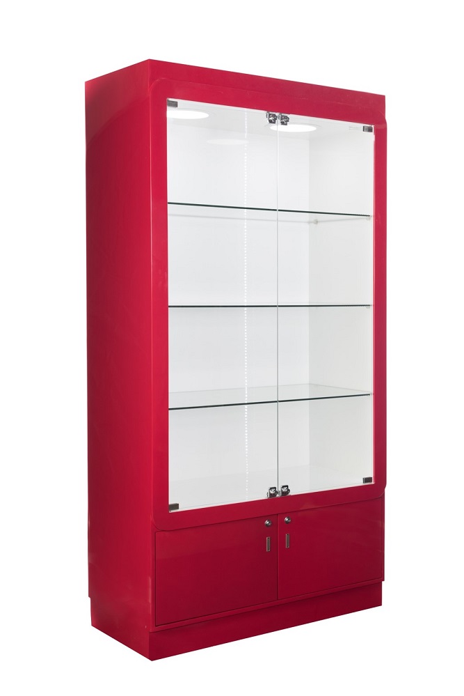 HIGH GLOSS Prestige Display Cabinet with Cupboard