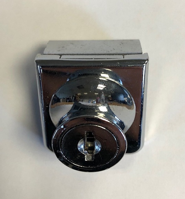 Chrome Plated Glass Door Lock with 2 Keys