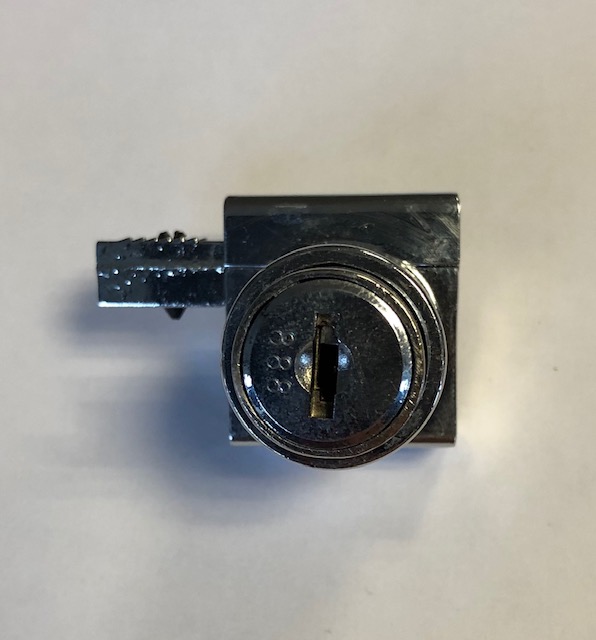 Chrome Plated Sliding Door Lock with 2 Keys