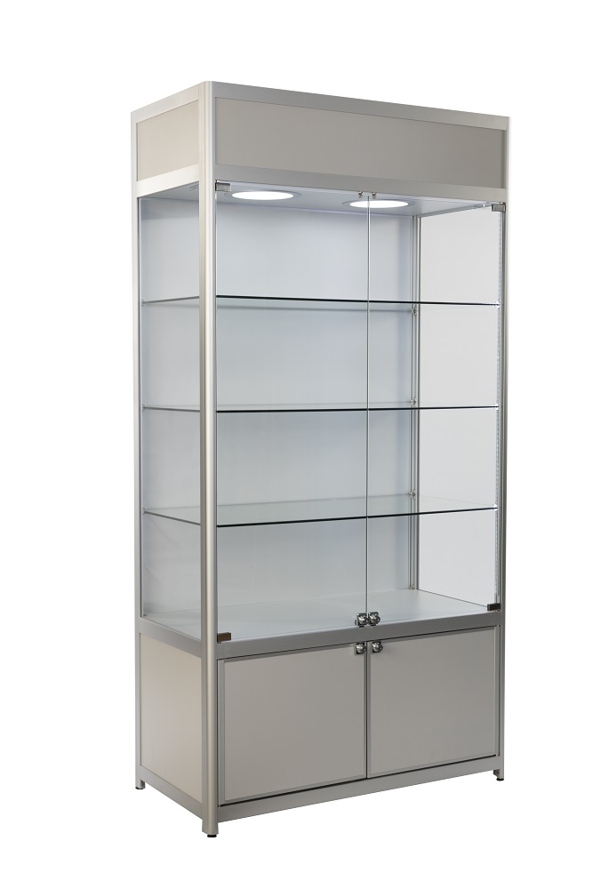 Prestige Aluminium Cabinet K1000 with Cupboard & Advertising Canopy