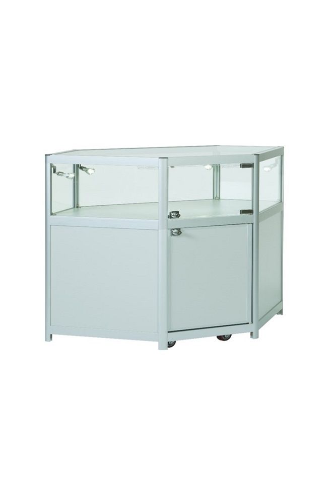 Aluminium Corner Counter Cabinet With Large Storage Area