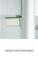Aluminium Double Door Glass Display Cabinet with Storage & Top Branding Canopy