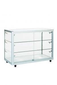 Aluminium Display Counter Cabinet With Full Glass Display Area
