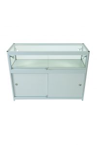Aluminium Display Counter Cabinet With Large Storage Area