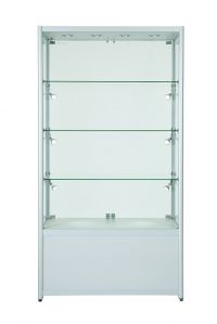 Aluminium Double Door Display Cabinets With Storage