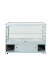 Aluminium Display Cabinet with Small Storage Area